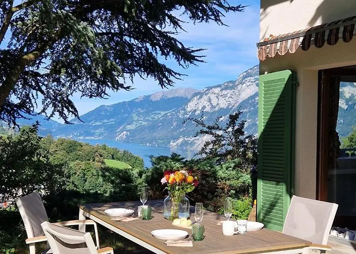 Swiss Mountains, Romantic, Heidiland, And Via Gondola بيت للعطل Quarten