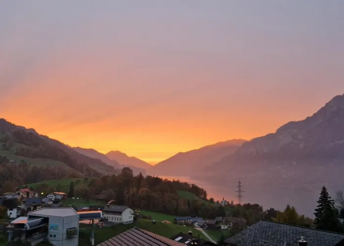 Swiss Mountains, Romantic, Heidiland, And Via Gondola بيت للعطل